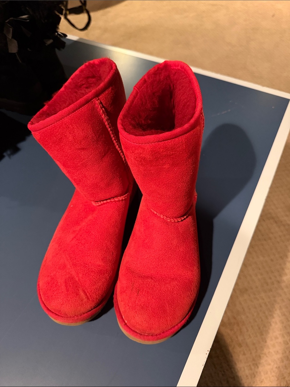 UGG Red Suede Kids' Cozy Winter Boots